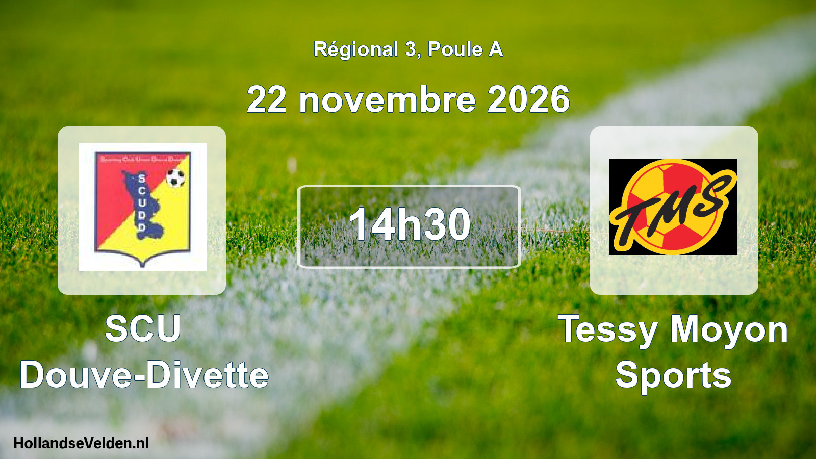 Geplande wedstrijd: SCU Douve-Divette - Tessy Moyon Sports (22 november 2026)