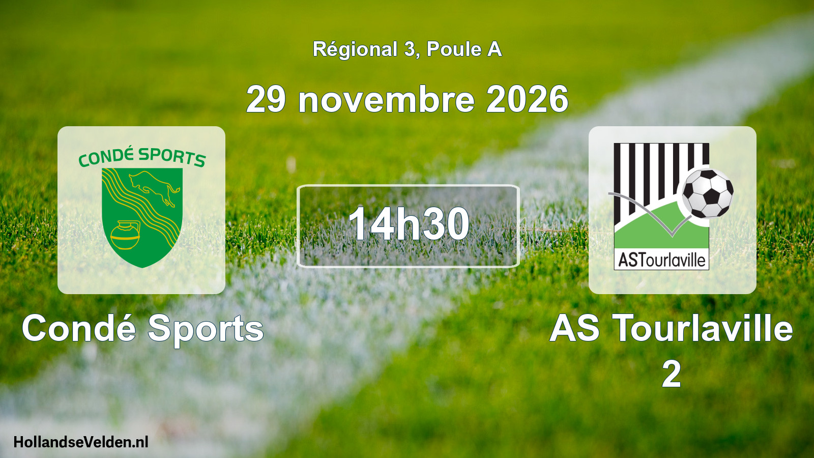 Geplande wedstrijd: Condé Sports - AS Tourlaville 2 (29 november 2026)