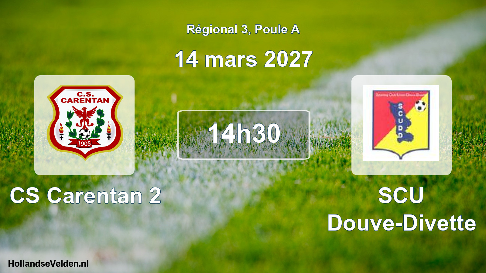 Geplande wedstrijd: CS Carentan 2 - SCU Douve-Divette (14 maart 2027)
