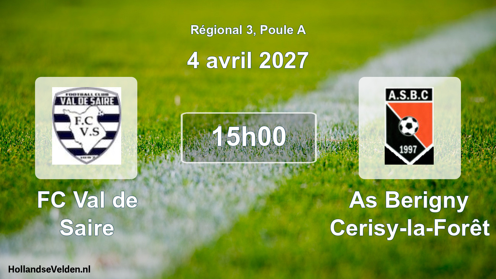 Scheduled Match: FC Val de Saire - As Berigny Cerisy-la-Forêt (4 April 2027)