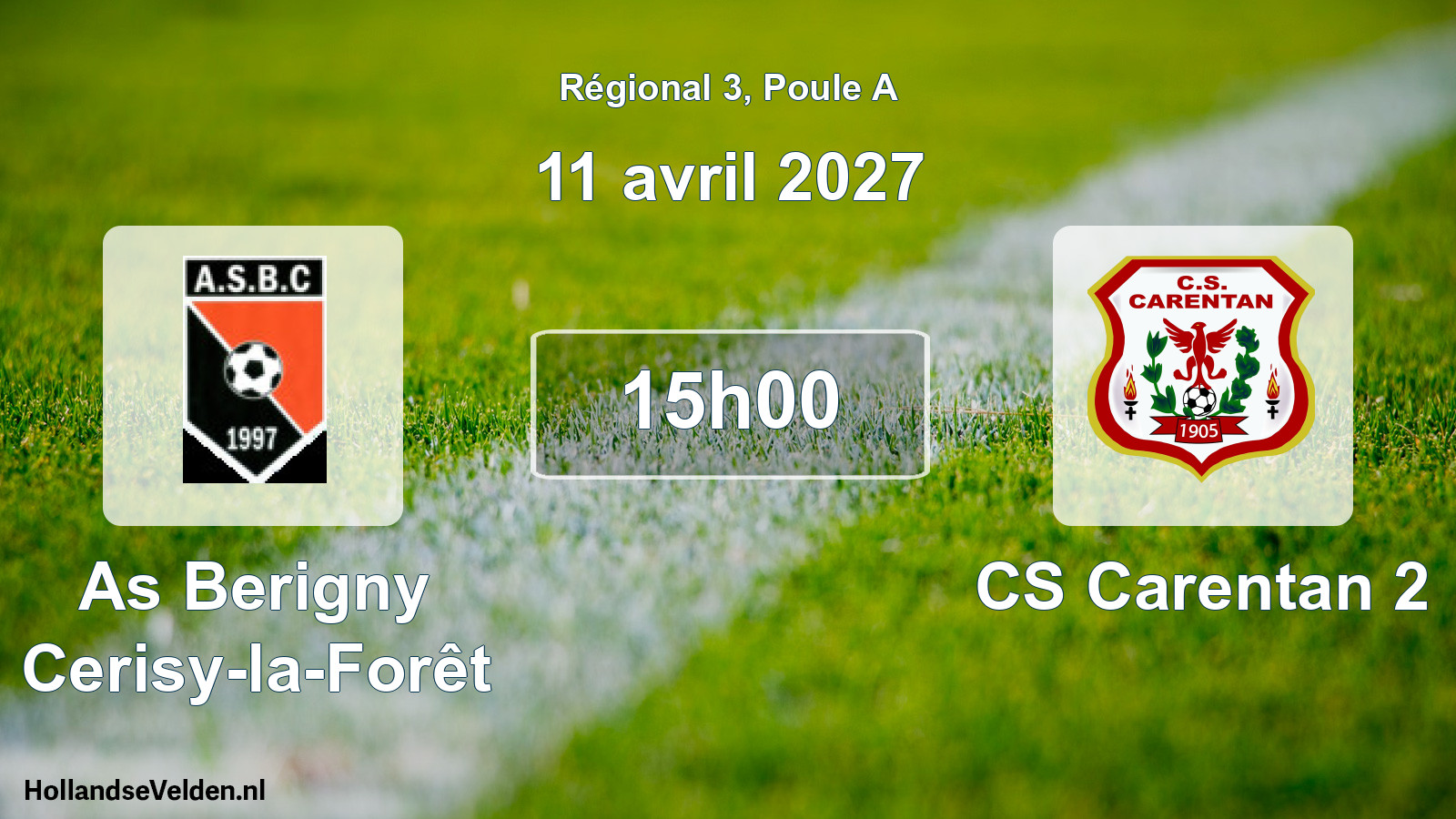 Scheduled Match: As Berigny Cerisy-la-Forêt - CS Carentan 2 (11 April 2027)