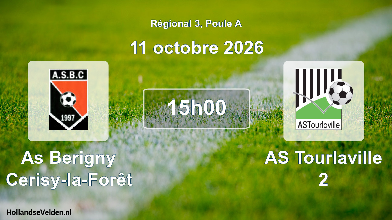 Scheduled Match: As Berigny Cerisy-la-Forêt - AS Tourlaville 2 (11 October 2026)