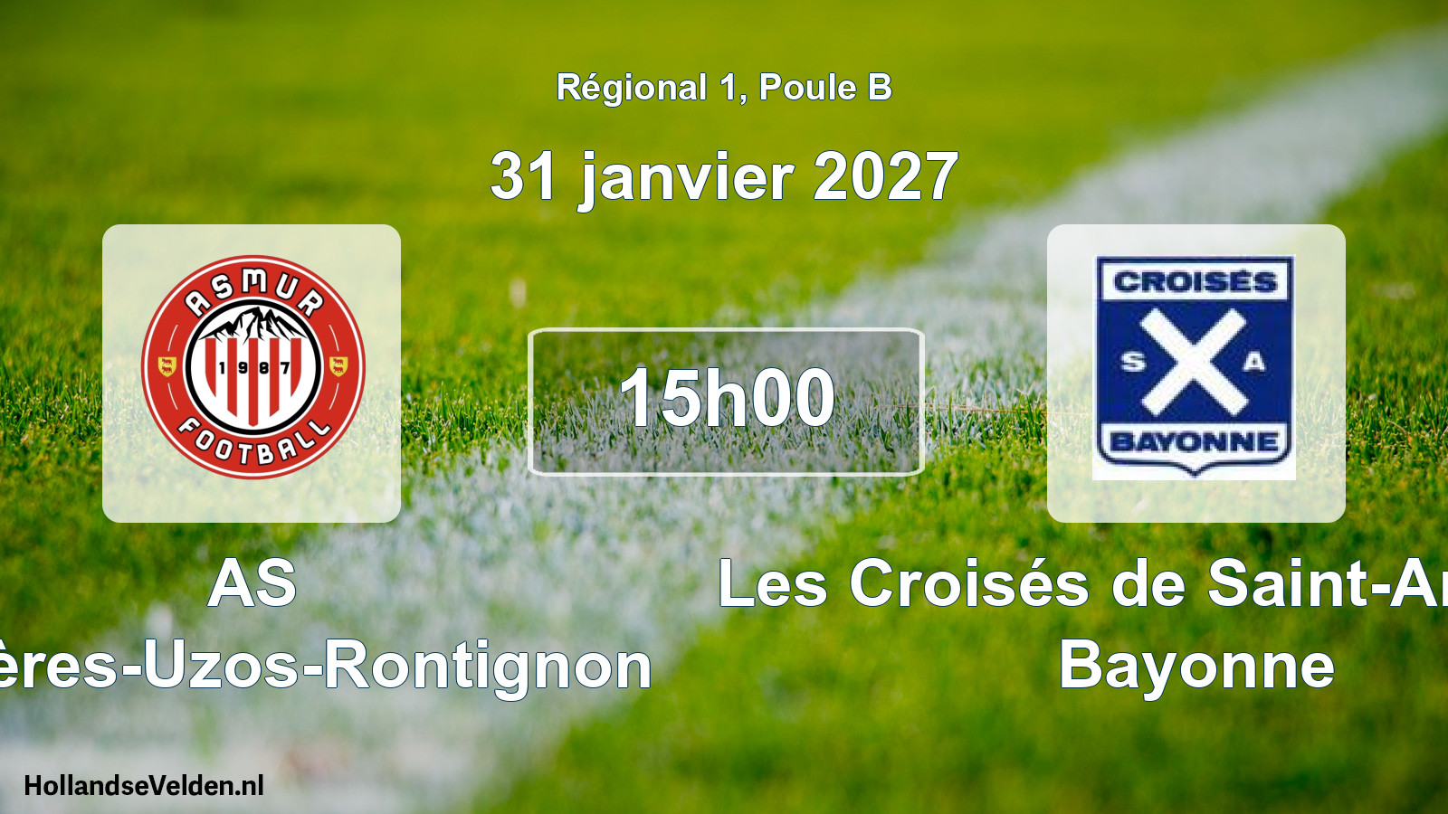 Scheduled Match: AS Mazères-Uzos-Rontignon - Les Croisés de Saint-André de Bayonne (31 January 2027)