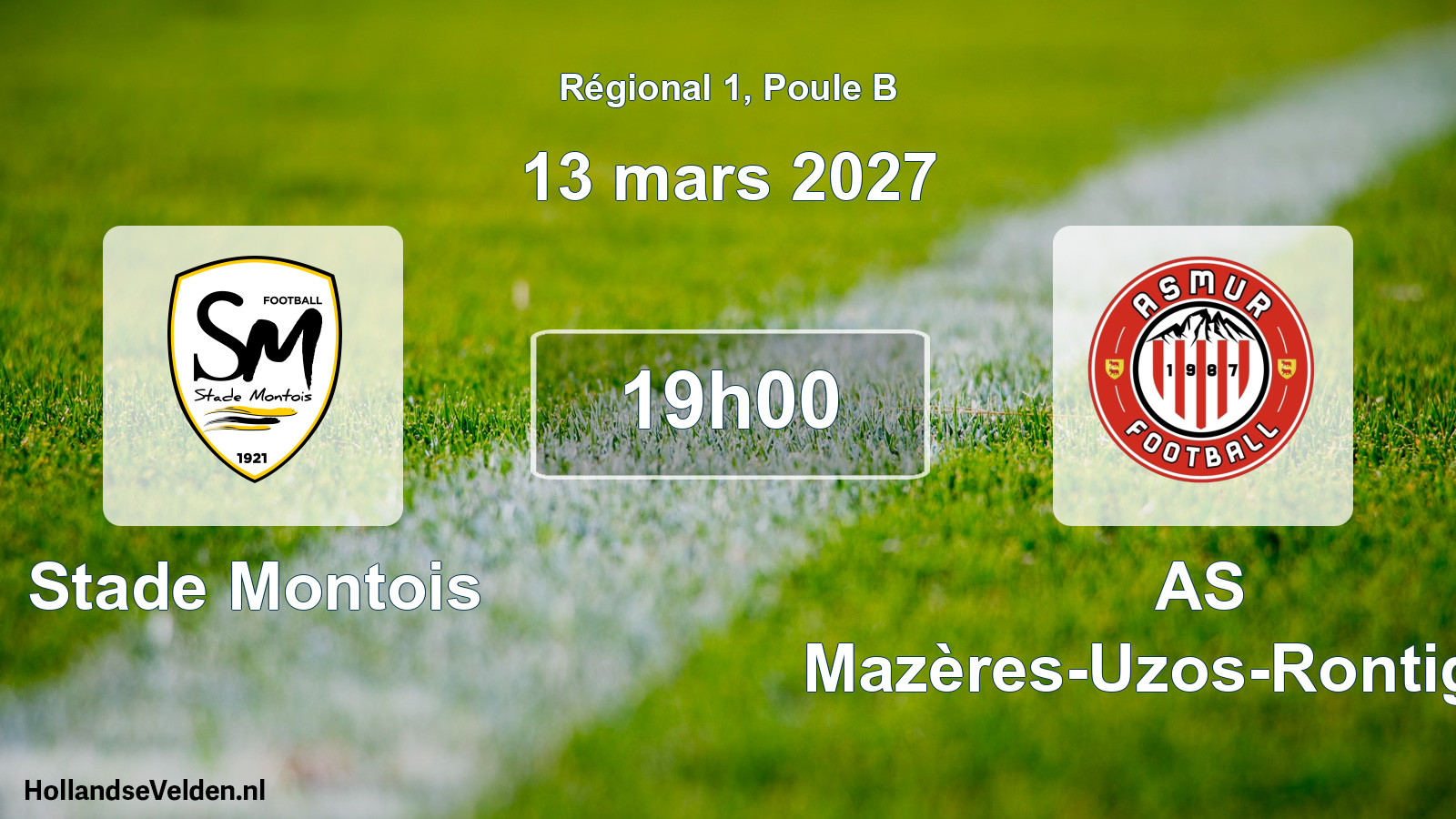 Geplande wedstrijd: Stade Montois - AS Mazères-Uzos-Rontignon (13 maart 2027)