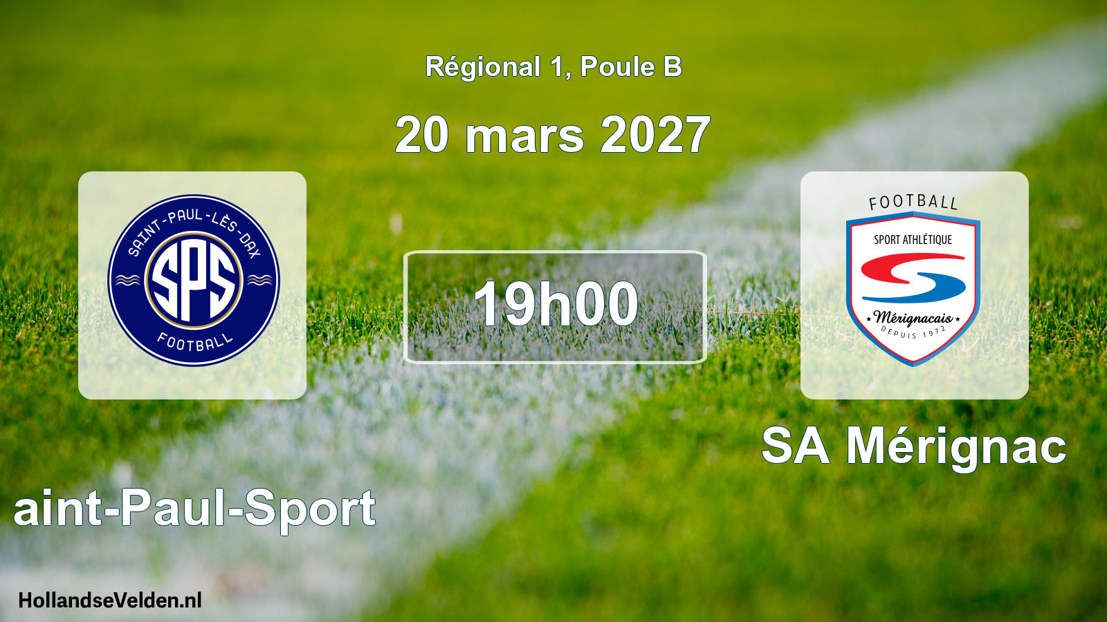 Geplande wedstrijd: Saint-Paul-Sport - SA Mérignac (20 maart 2027)