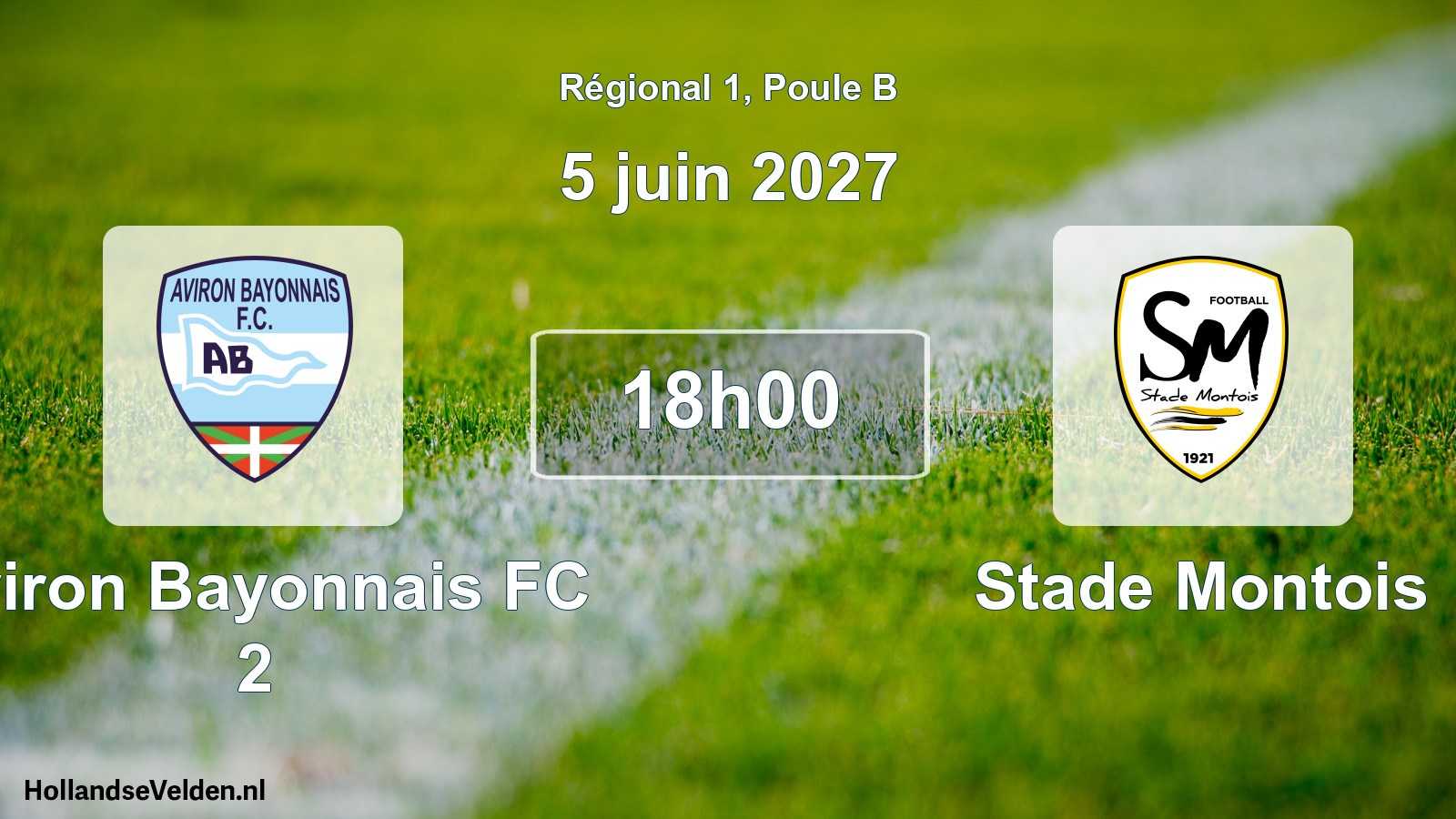 Geplande wedstrijd: Aviron Bayonnais FC 2 - Stade Montois (5 juni 2027)
