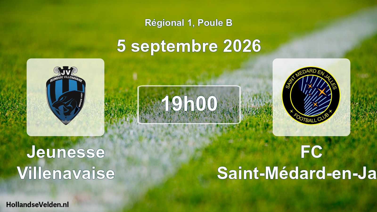 Scheduled Match: Jeunesse Villenavaise - FC Saint-Médard-en-Jalles (5 September 2026)