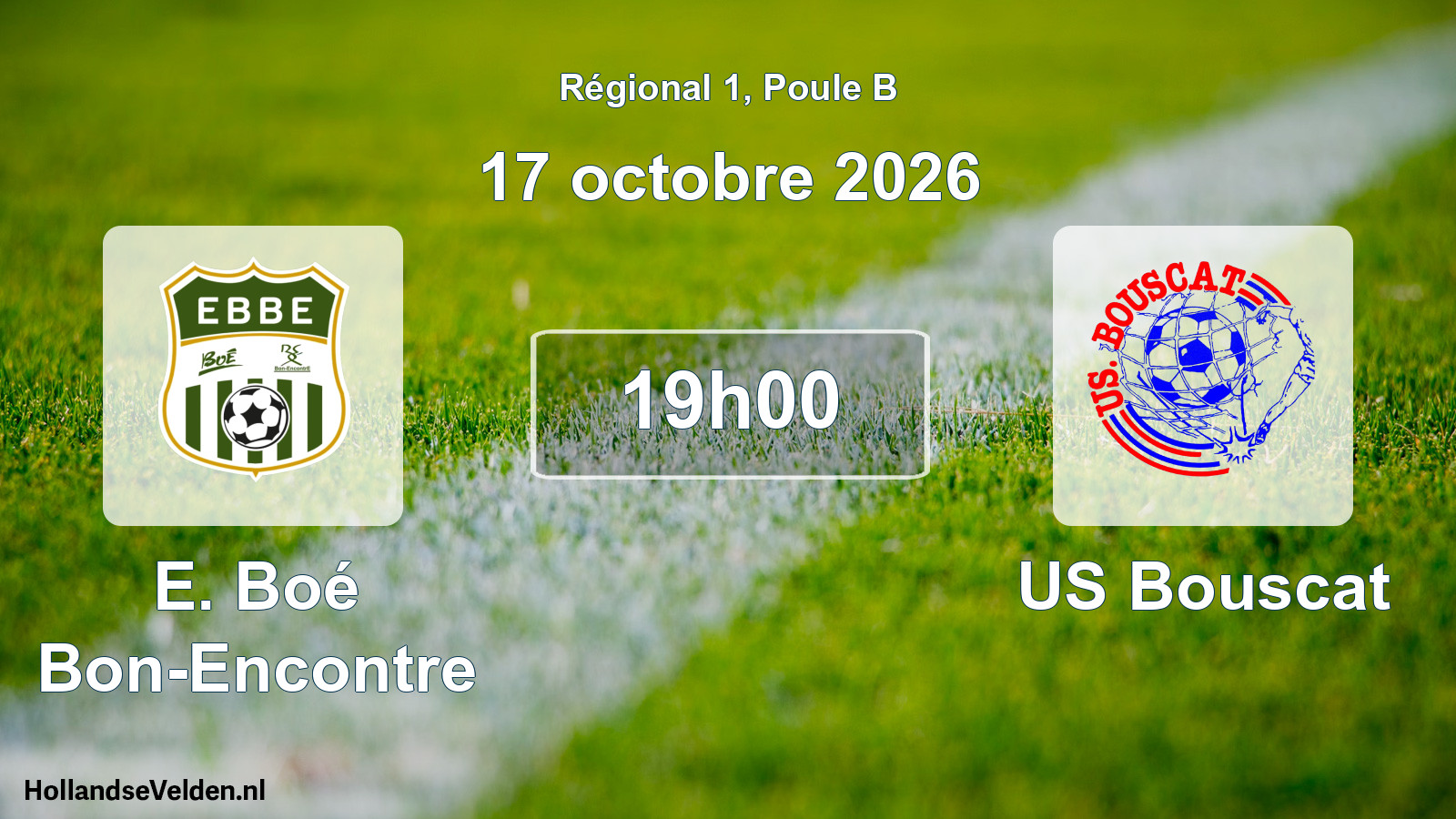 Scheduled Match: E. Boé Bon-Encontre - US Bouscat (17 October 2026)
