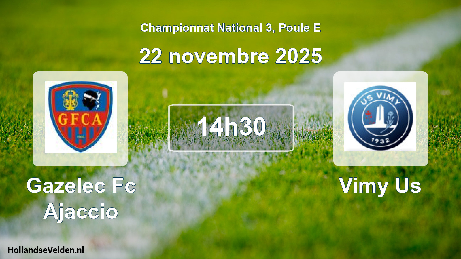 Scheduled Match: Gazelec Fc Ajaccio - Vimy Us (22 November 2025)
