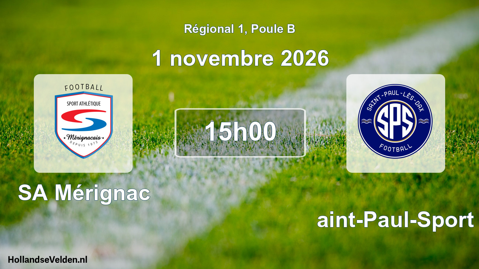 Scheduled Match: SA Mérignac - Saint-Paul-Sport (1 November 2026)