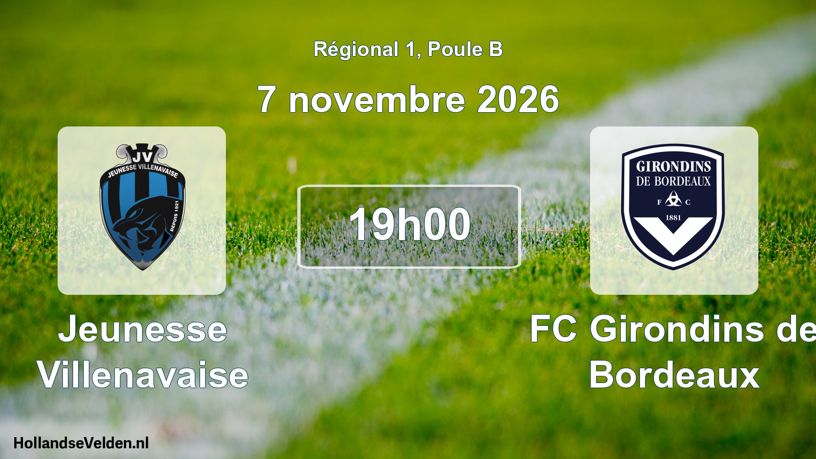 Scheduled Match: Jeunesse Villenavaise - FC Girondins de Bordeaux (7 November 2026)