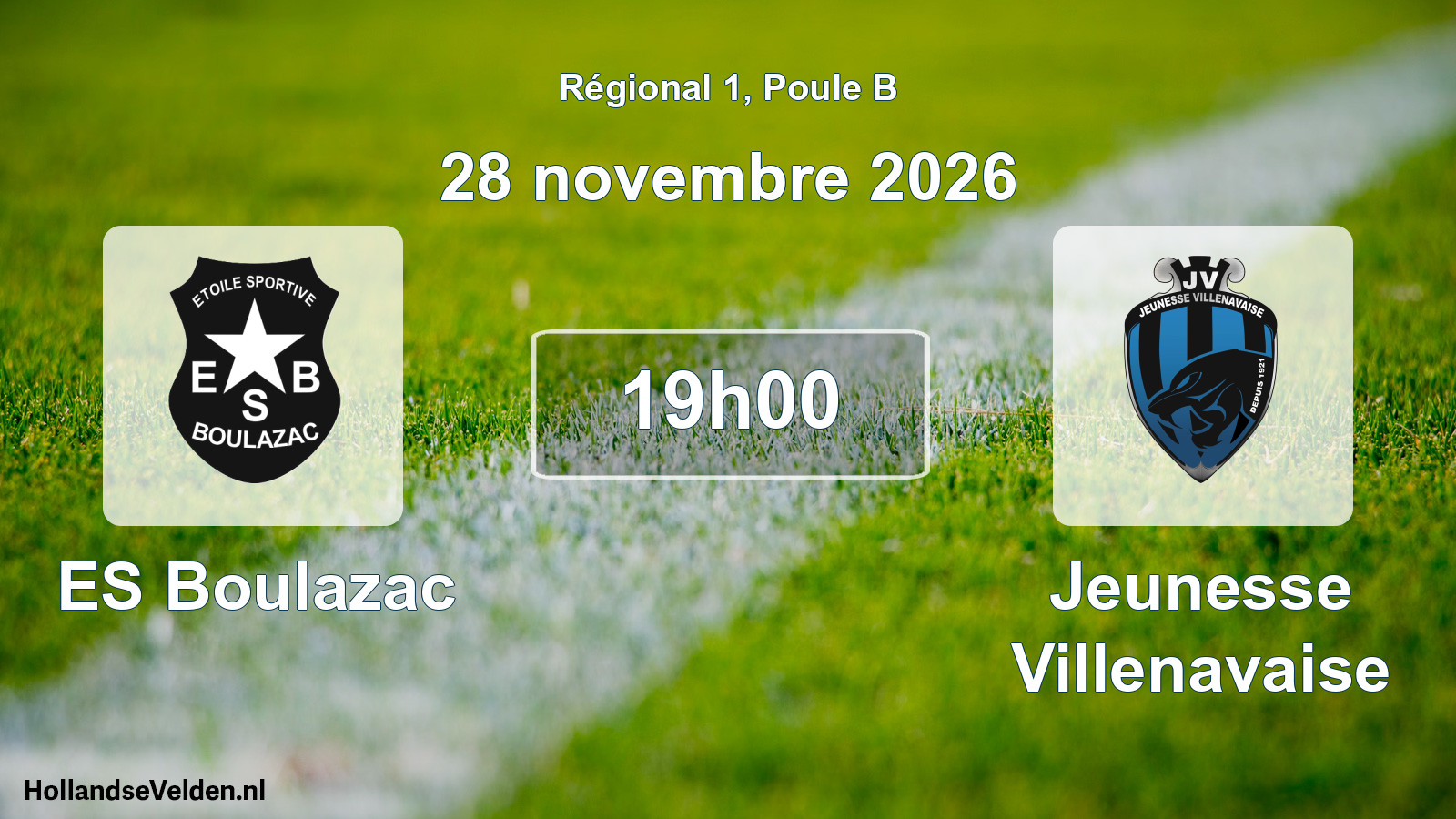 Scheduled Match: ES Boulazac - Jeunesse Villenavaise (28 November 2026)