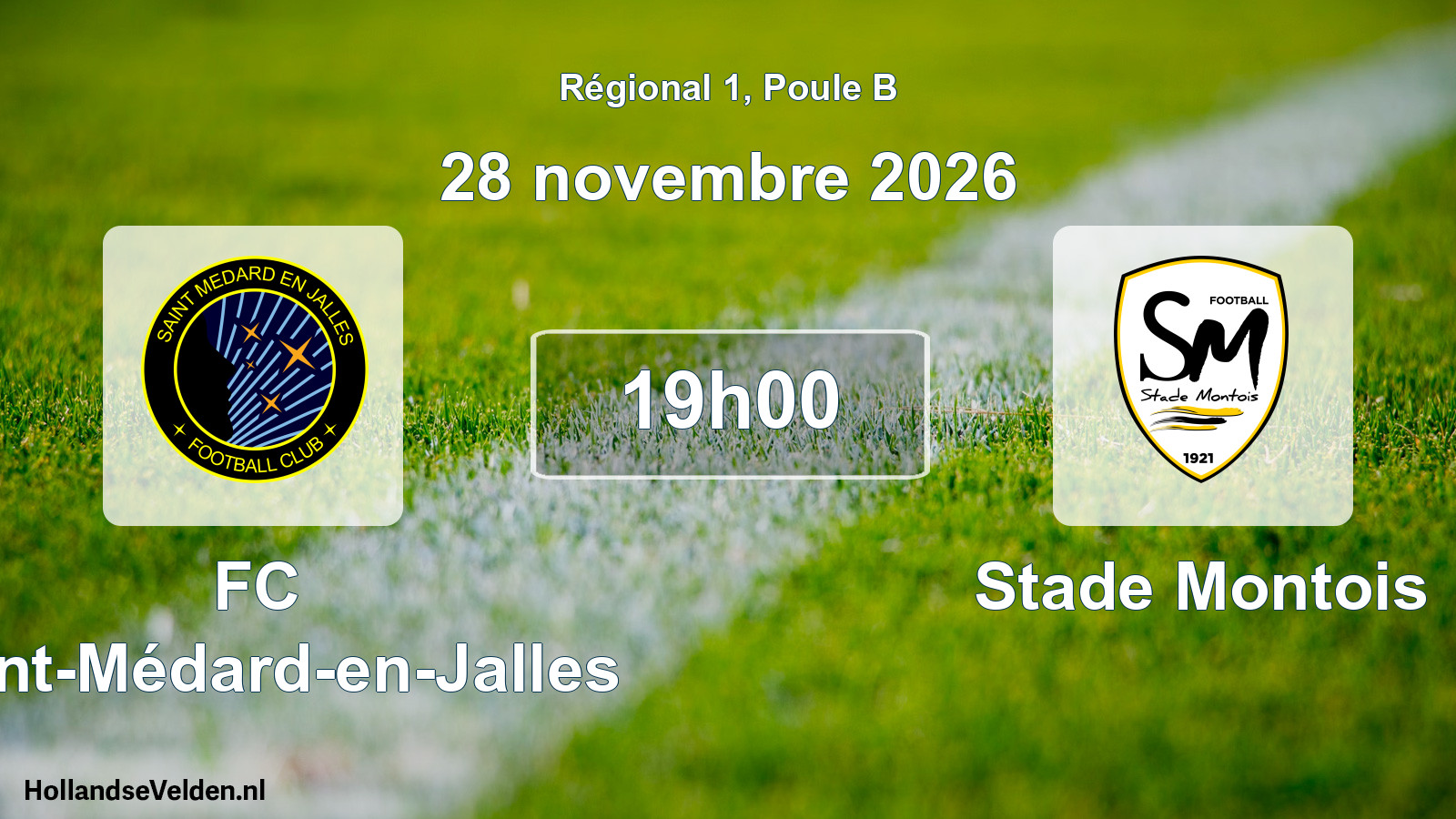 Match programmé: FC Saint-Médard-en-Jalles - Stade Montois (28 novembre 2026)
