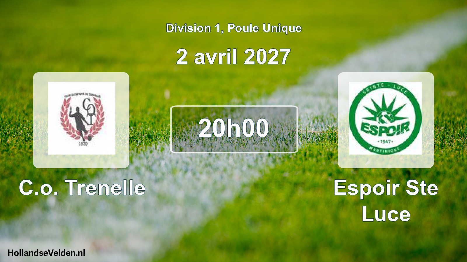 Scheduled Match: C.o. Trenelle - Espoir Ste Luce (2 April 2027)