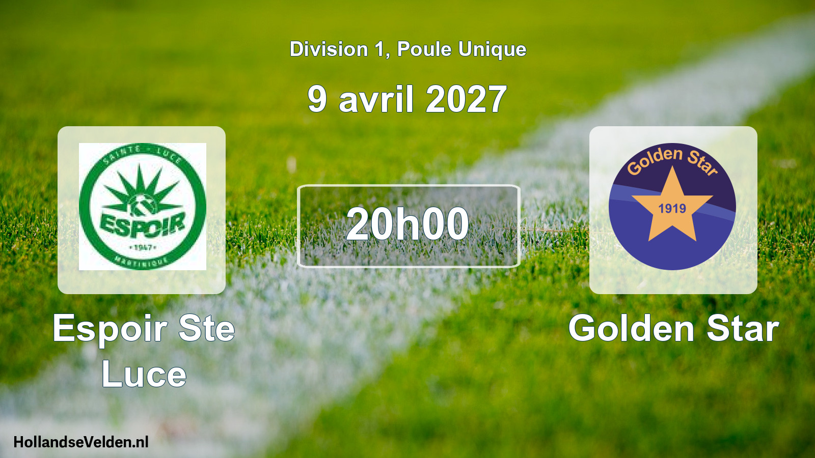 Match programmé: Espoir Ste Luce - Golden Star (9 avril 2027)