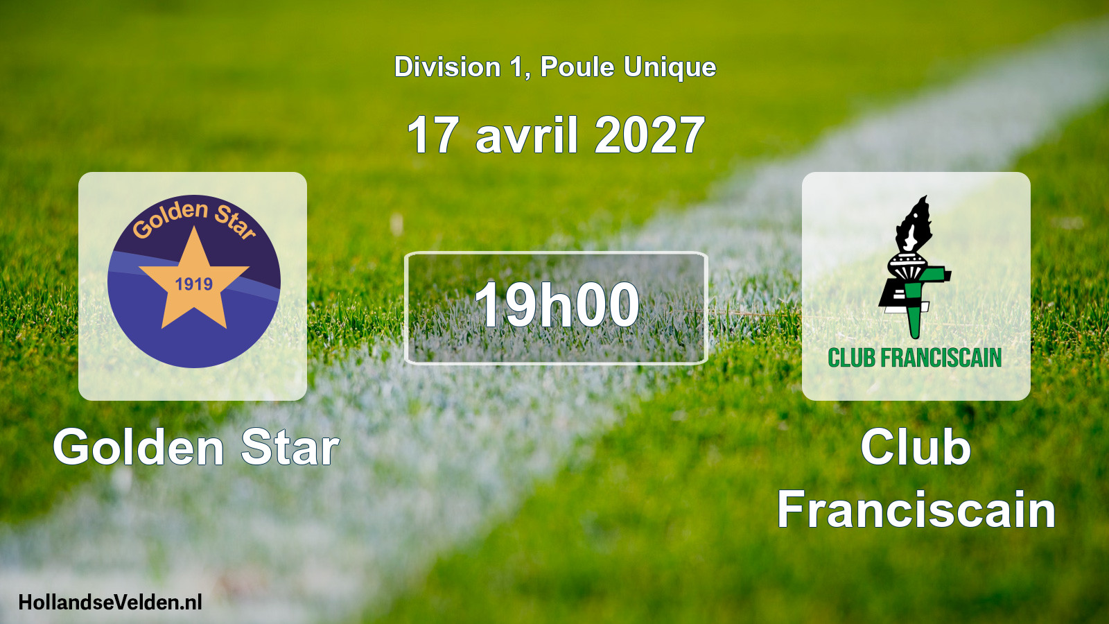 Scheduled Match: Golden Star - Club Franciscain (17 April 2027)