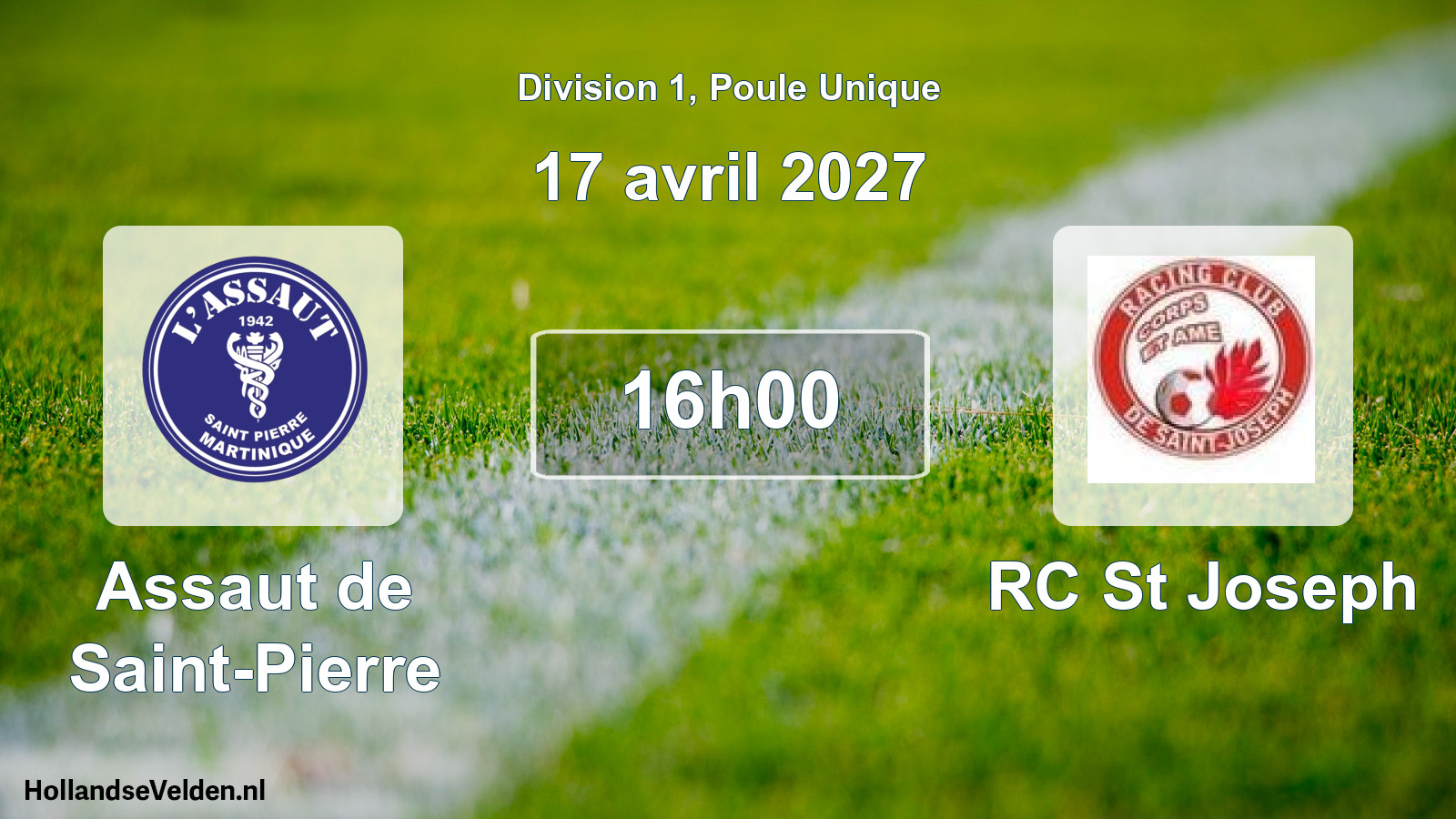 Match programmé: Assaut de Saint-Pierre - RC St Joseph (17 avril 2027)