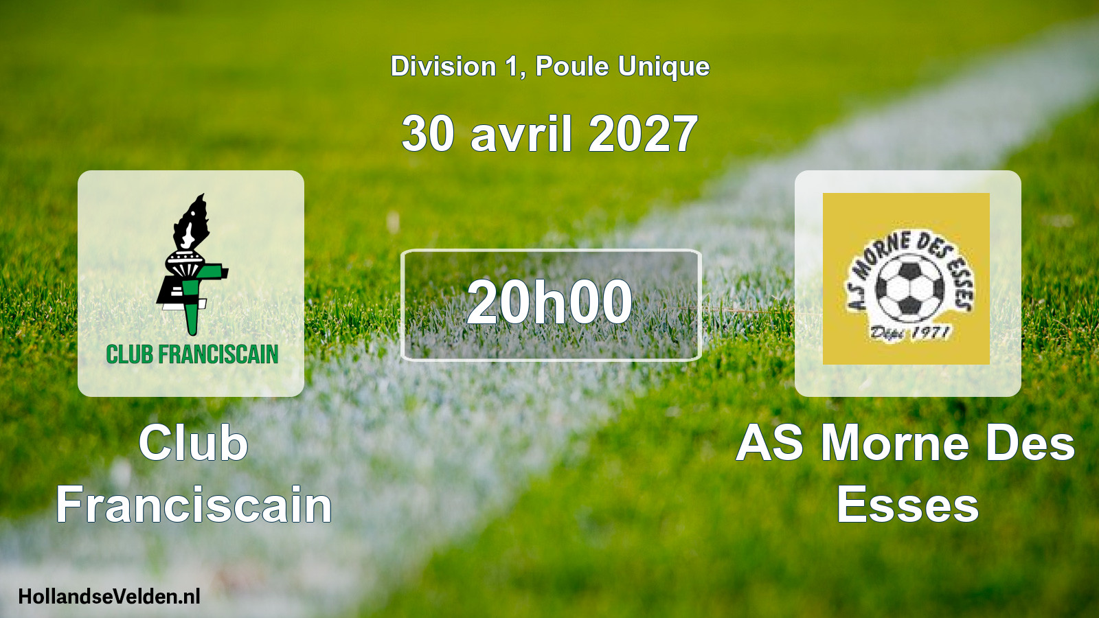Match programmé: Club Franciscain - AS Morne Des Esses (30 avril 2027)