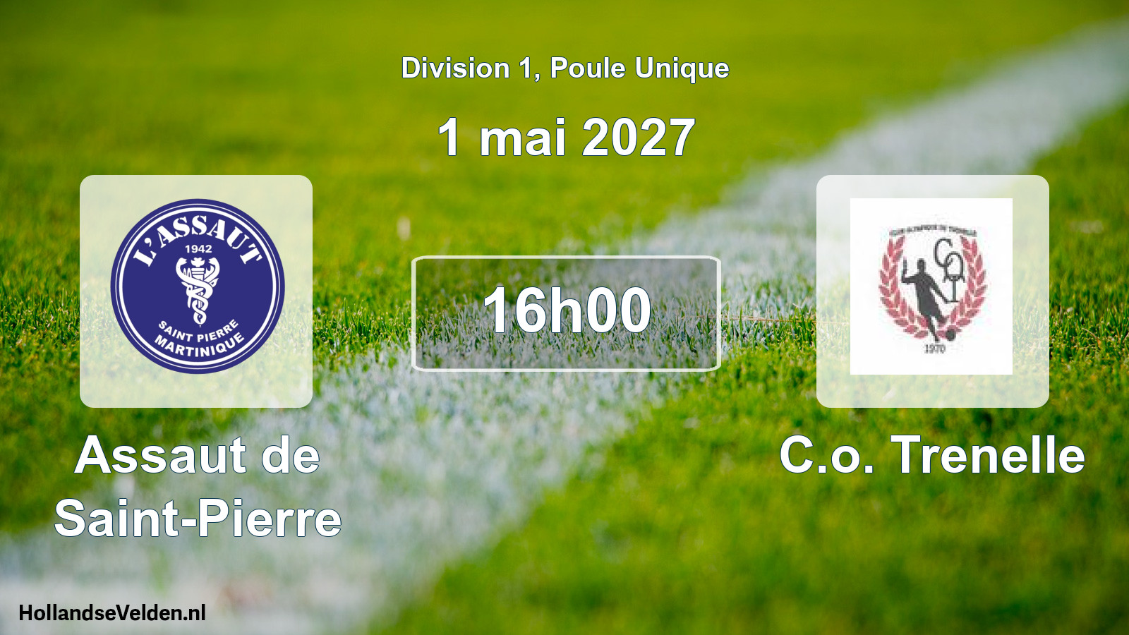 Match programmé: Assaut de Saint-Pierre - C.o. Trenelle (1 mai 2027)