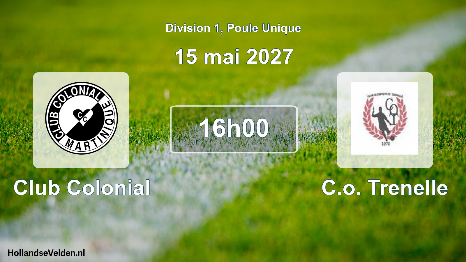 Match programmé: Club Colonial - C.o. Trenelle (15 mai 2027)