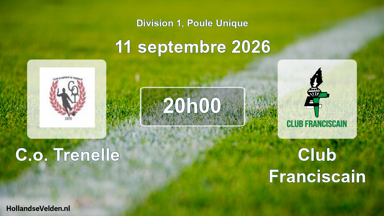 Match programmé: C.o. Trenelle - Club Franciscain (11 septembre 2026)