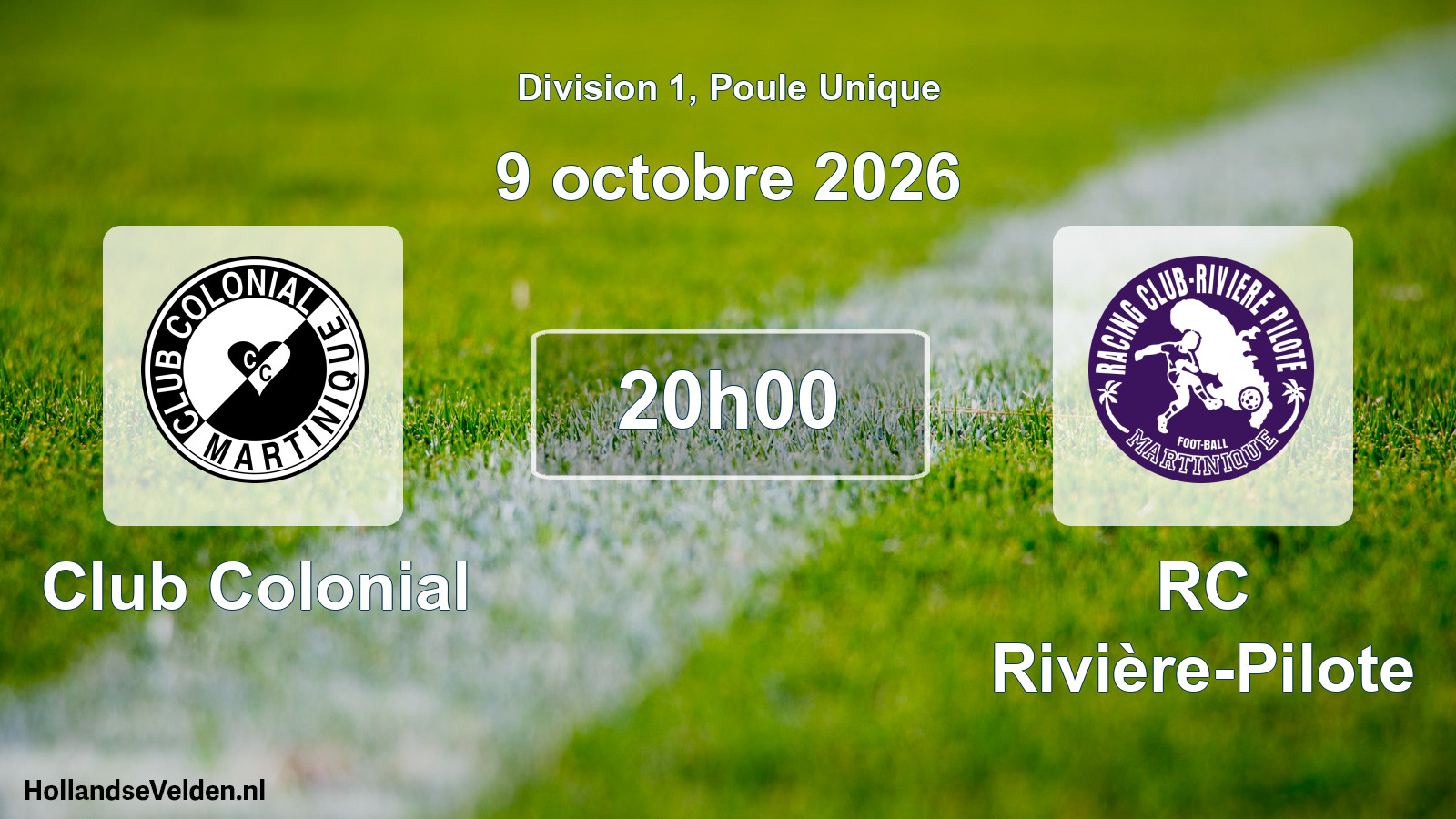 Match programmé: Club Colonial - RC Rivière-Pilote (9 octobre 2026)
