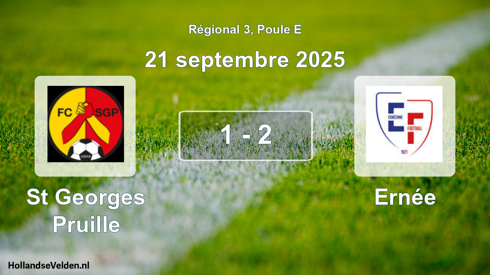 Gespeelde wedstrijd: St Georges Pruille - Ernée 1 - 2 (21 september 2025)