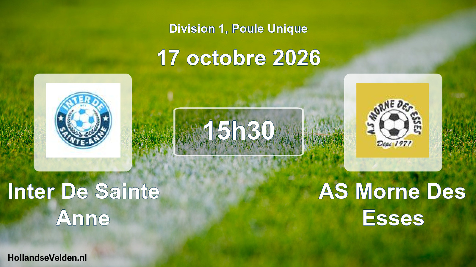Match programmé: Inter De Sainte Anne - AS Morne Des Esses (17 octobre 2026)
