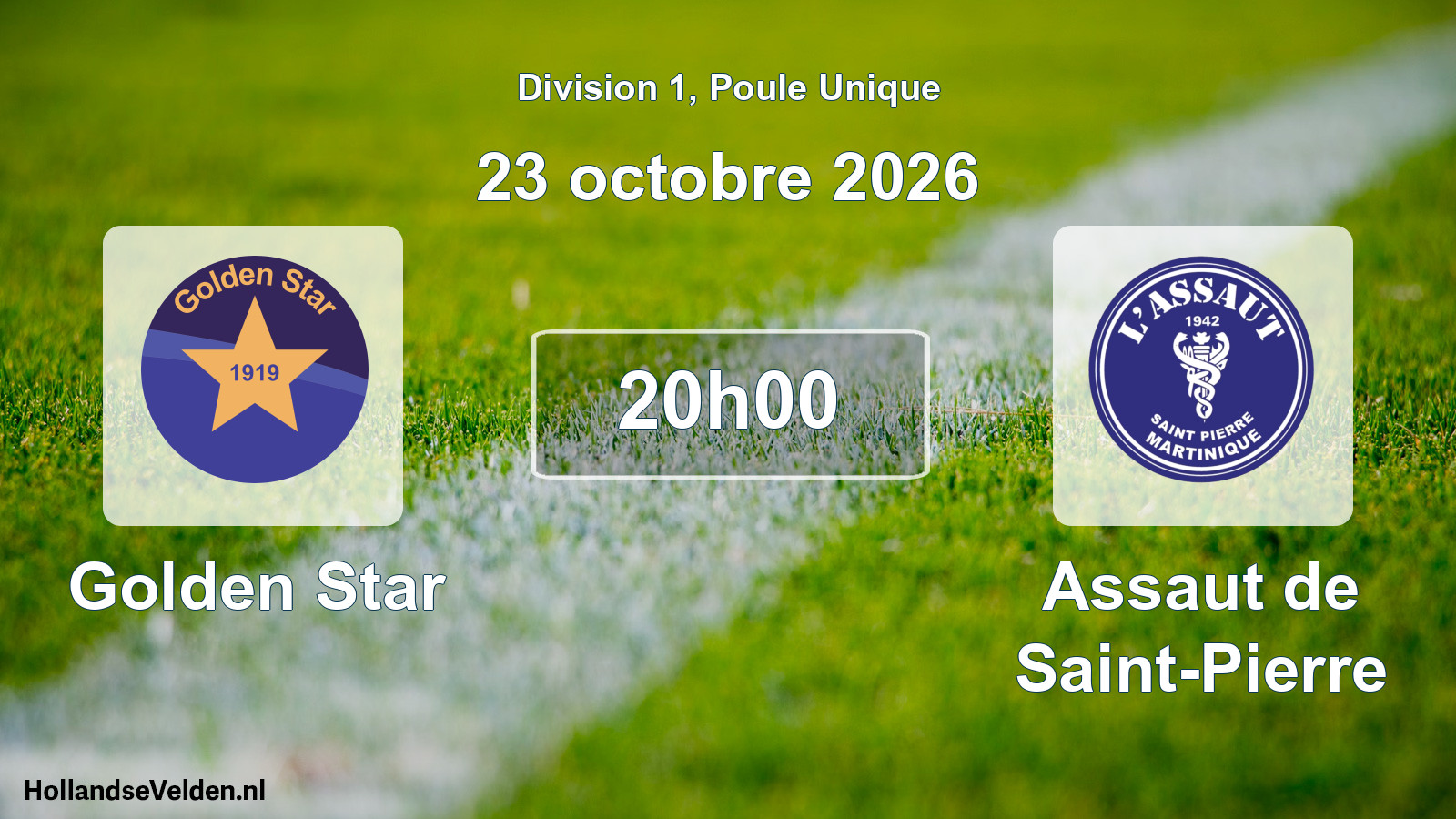 Match programmé: Golden Star - Assaut de Saint-Pierre (23 octobre 2026)