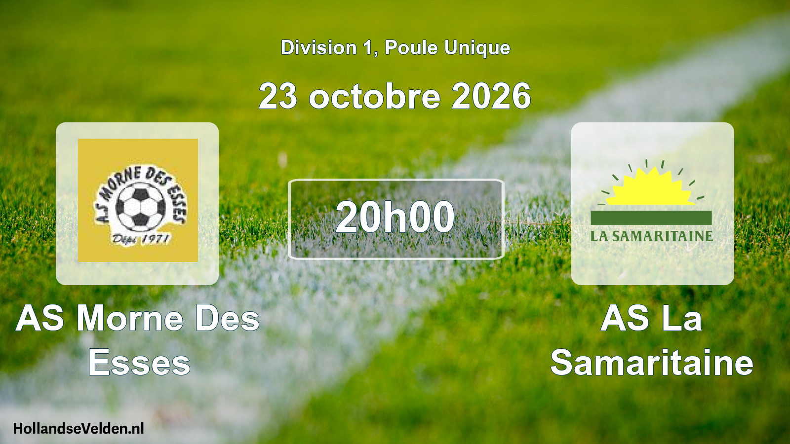 Match programmé: AS Morne Des Esses - AS La Samaritaine (23 octobre 2026)