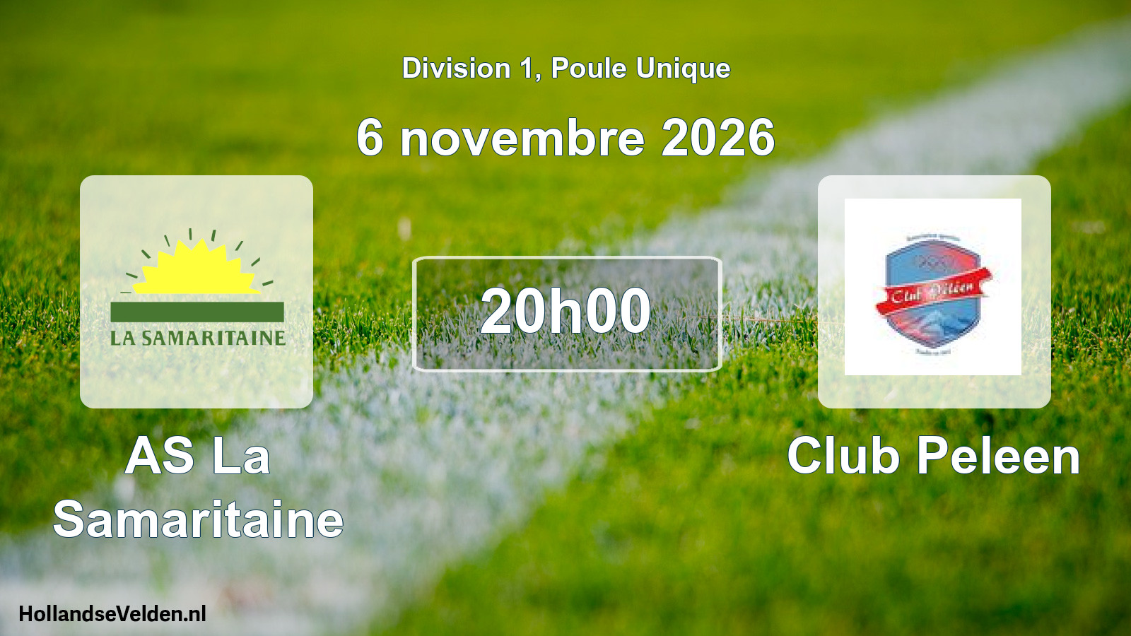 Scheduled Match: AS La Samaritaine - Club Peleen (6 November 2026)