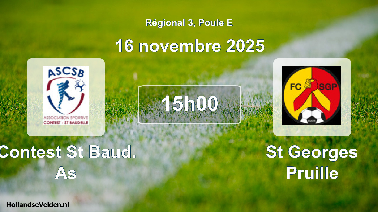 Scheduled Match: Contest St Baud. As - St Georges Pruille (16 November 2025)