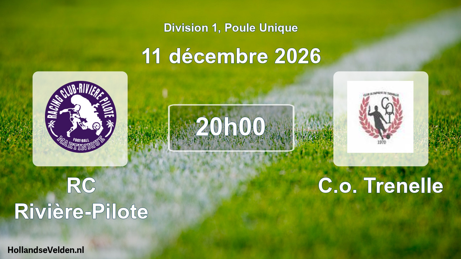 Match programmé: RC Rivière-Pilote - C.o. Trenelle (11 décembre 2026)