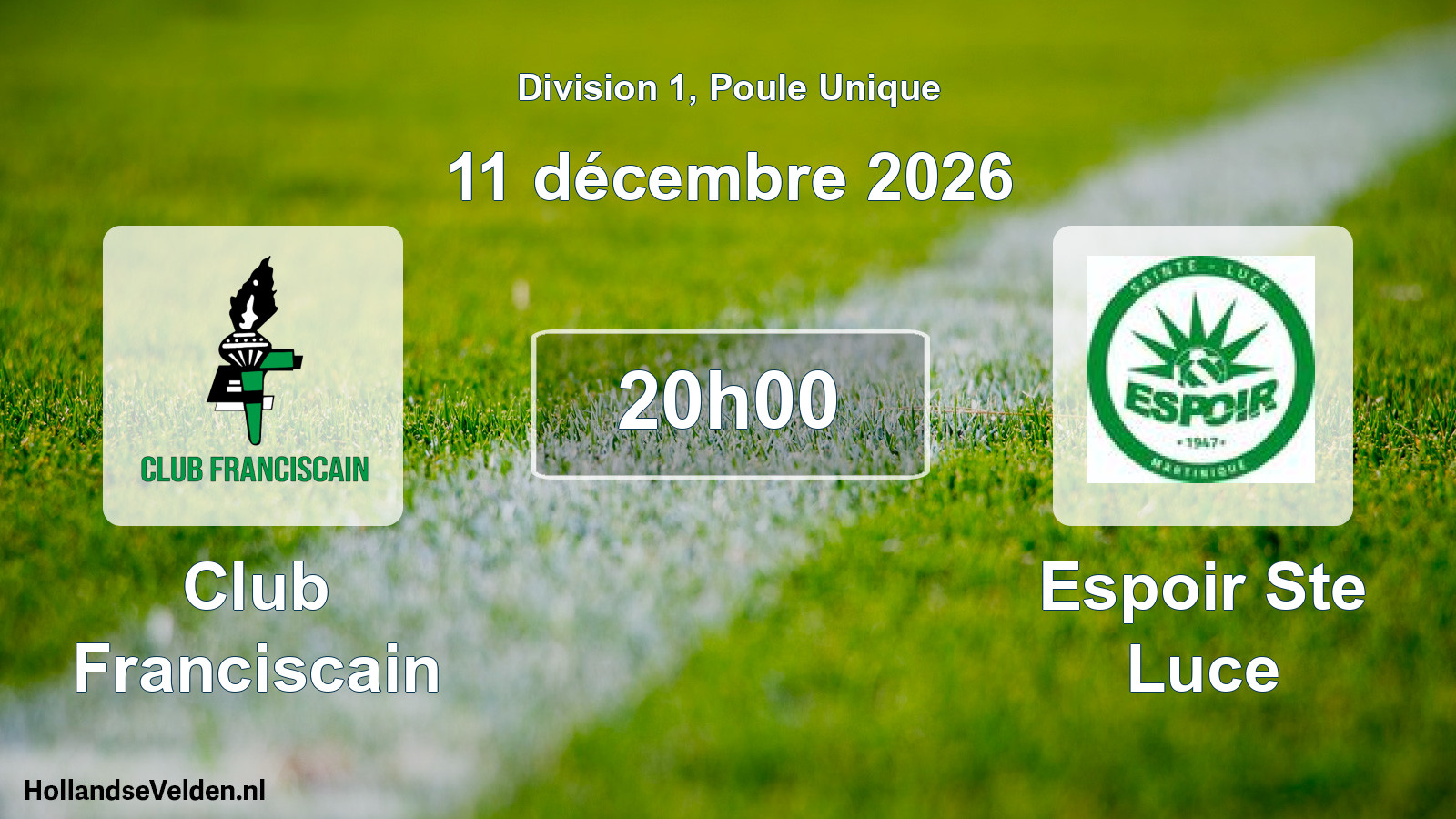 Match programmé: Club Franciscain - Espoir Ste Luce (11 décembre 2026)