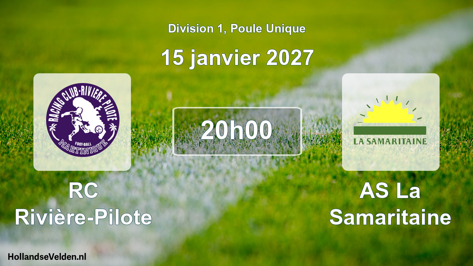 Match programmé: RC Rivière-Pilote - AS La Samaritaine (15 janvier 2027)