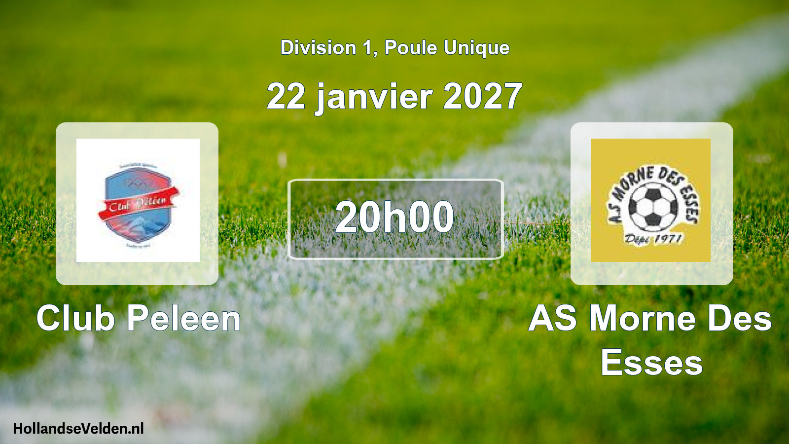 Scheduled Match: Club Peleen - AS Morne Des Esses (22 January 2027)