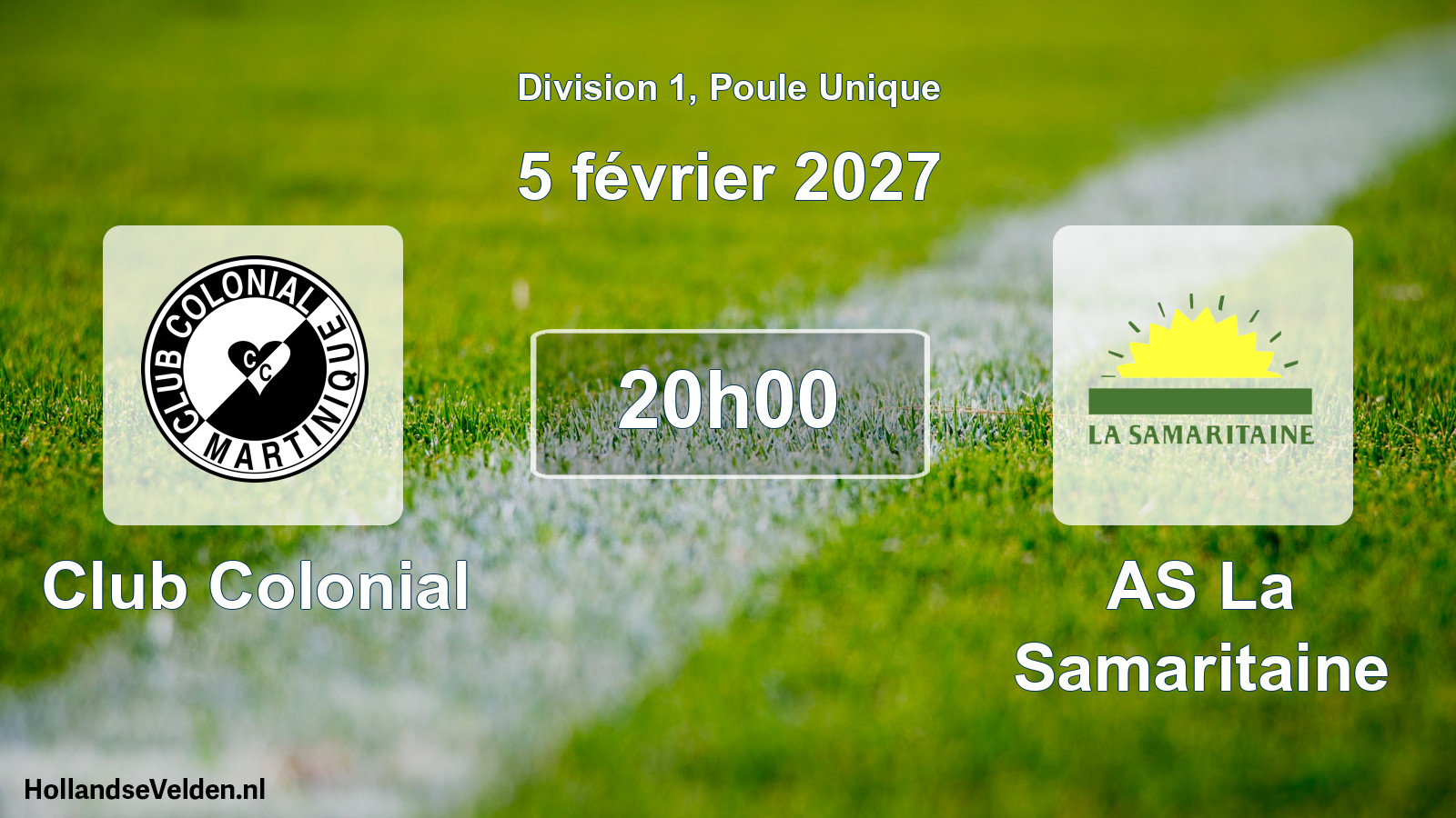 Match programmé: Club Colonial - AS La Samaritaine (5 février 2027)