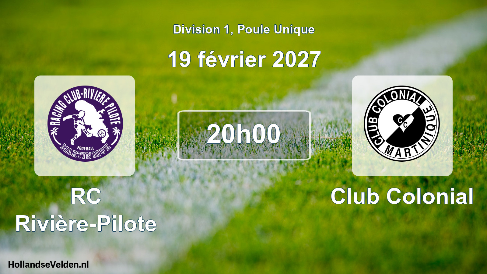 Scheduled Match: RC Rivière-Pilote - Club Colonial (19 February 2027)