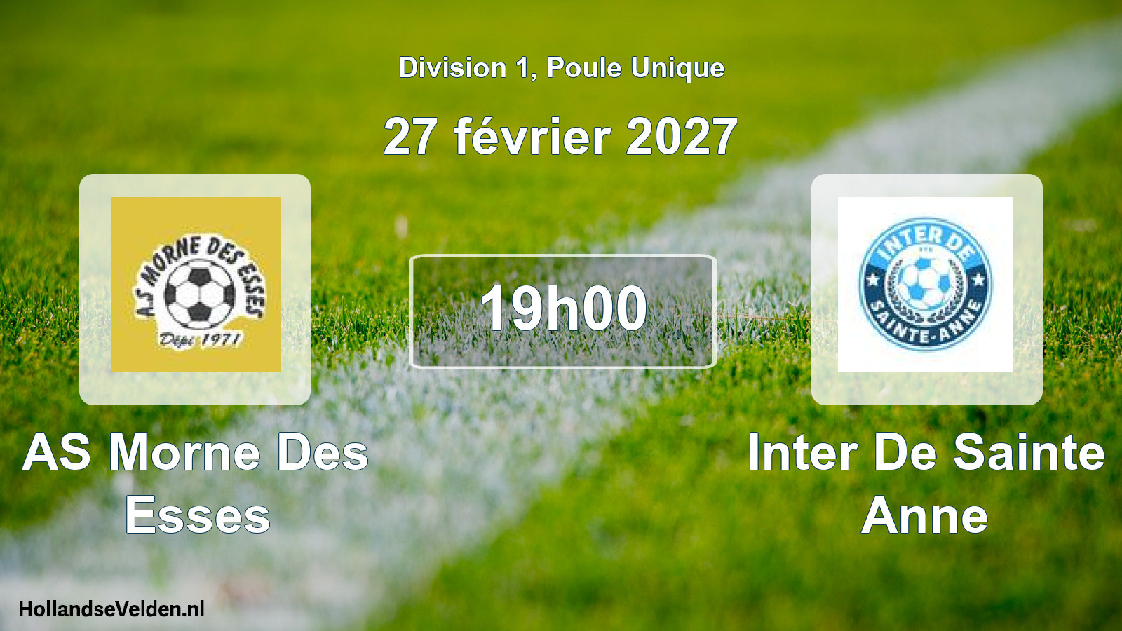 Match programmé: AS Morne Des Esses - Inter De Sainte Anne (27 février 2027)
