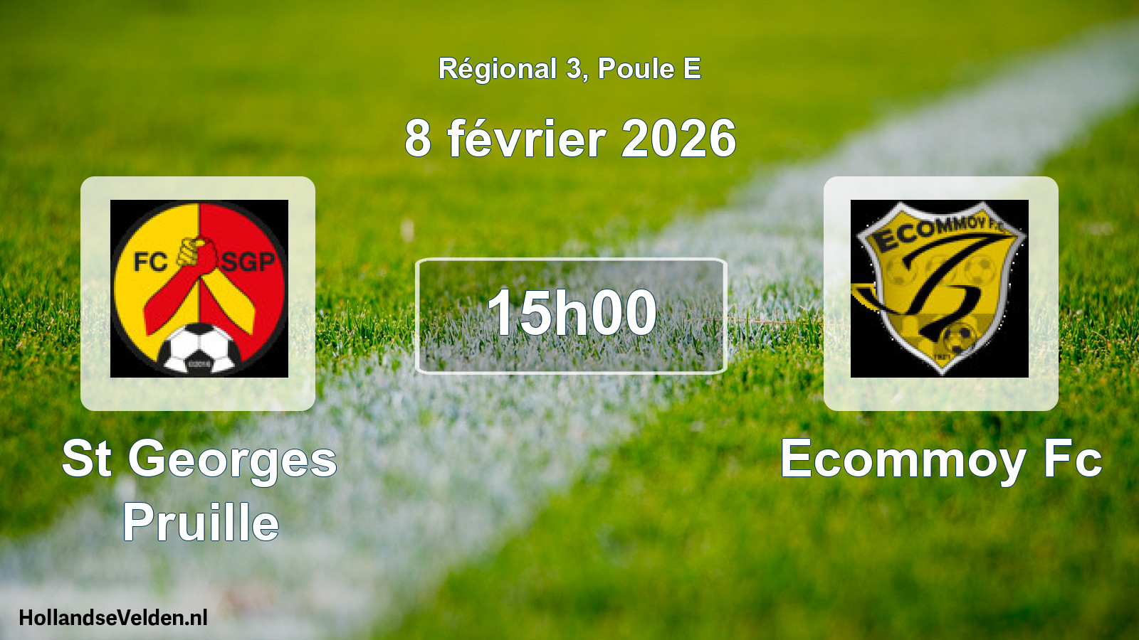Scheduled Match: St Georges Pruille - Ecommoy Fc (8 February 2026)