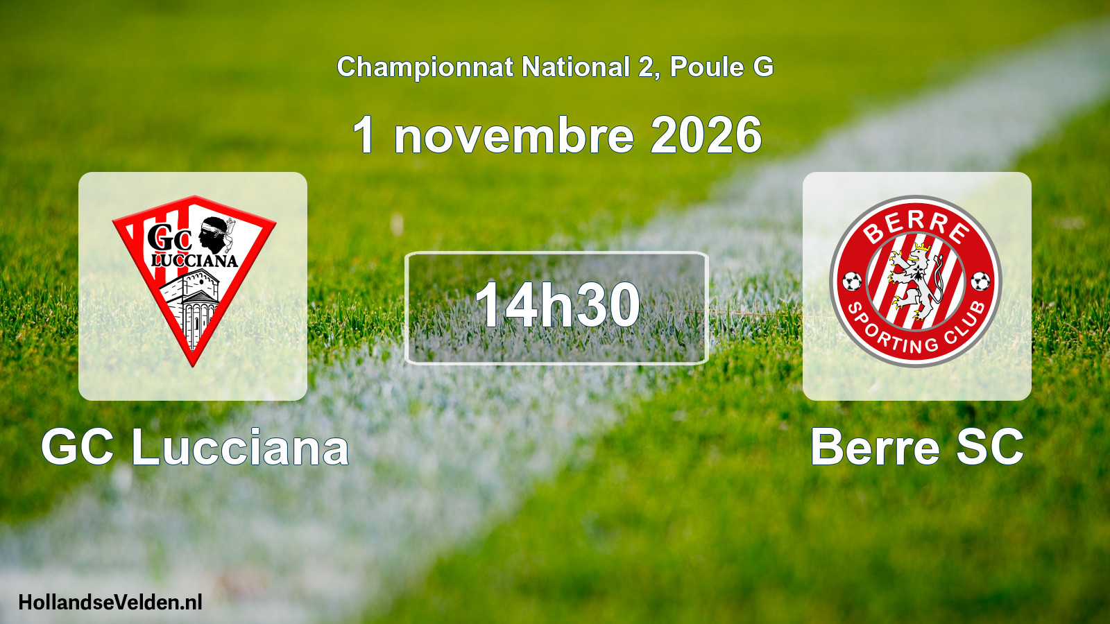 Scheduled Match: GC Lucciana - Berre SC (1 November 2026)
