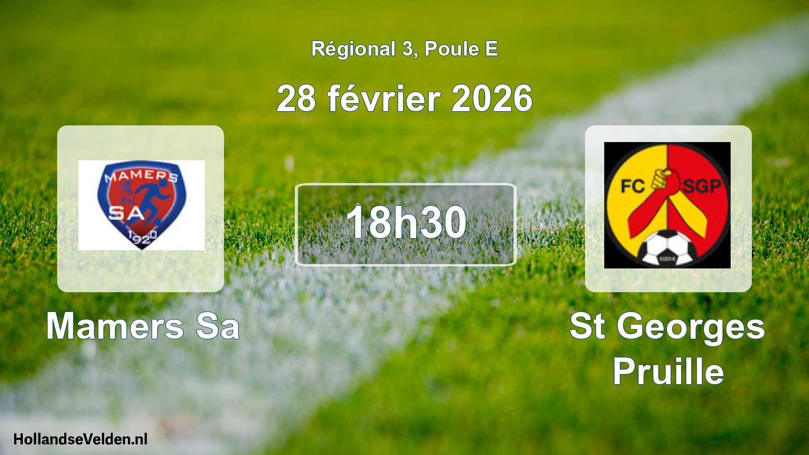 Scheduled Match: Mamers Sa - St Georges Pruille (28 February 2026)