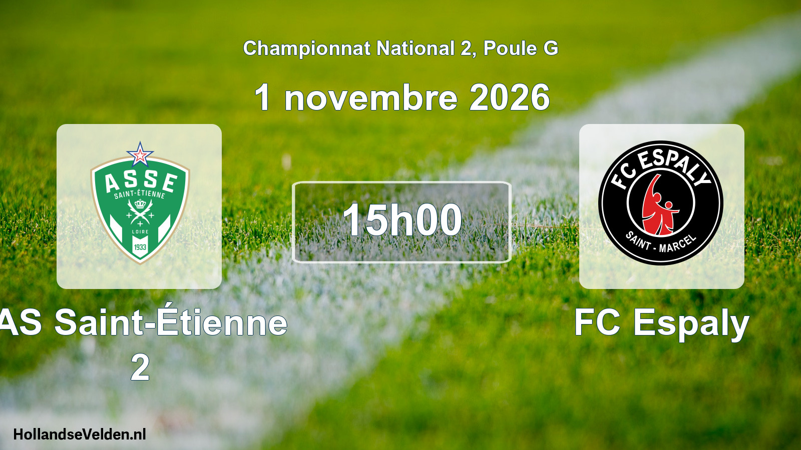 Scheduled Match: AS Saint-Étienne 2 - FC Espaly (1 November 2026)