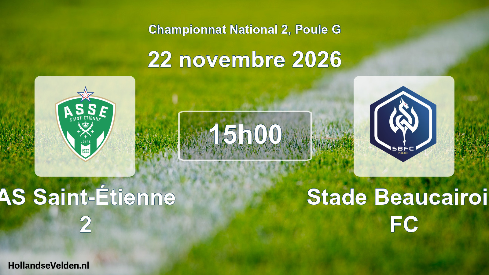 Scheduled Match: AS Saint-Étienne 2 - Stade Beaucairois FC (22 November 2026)