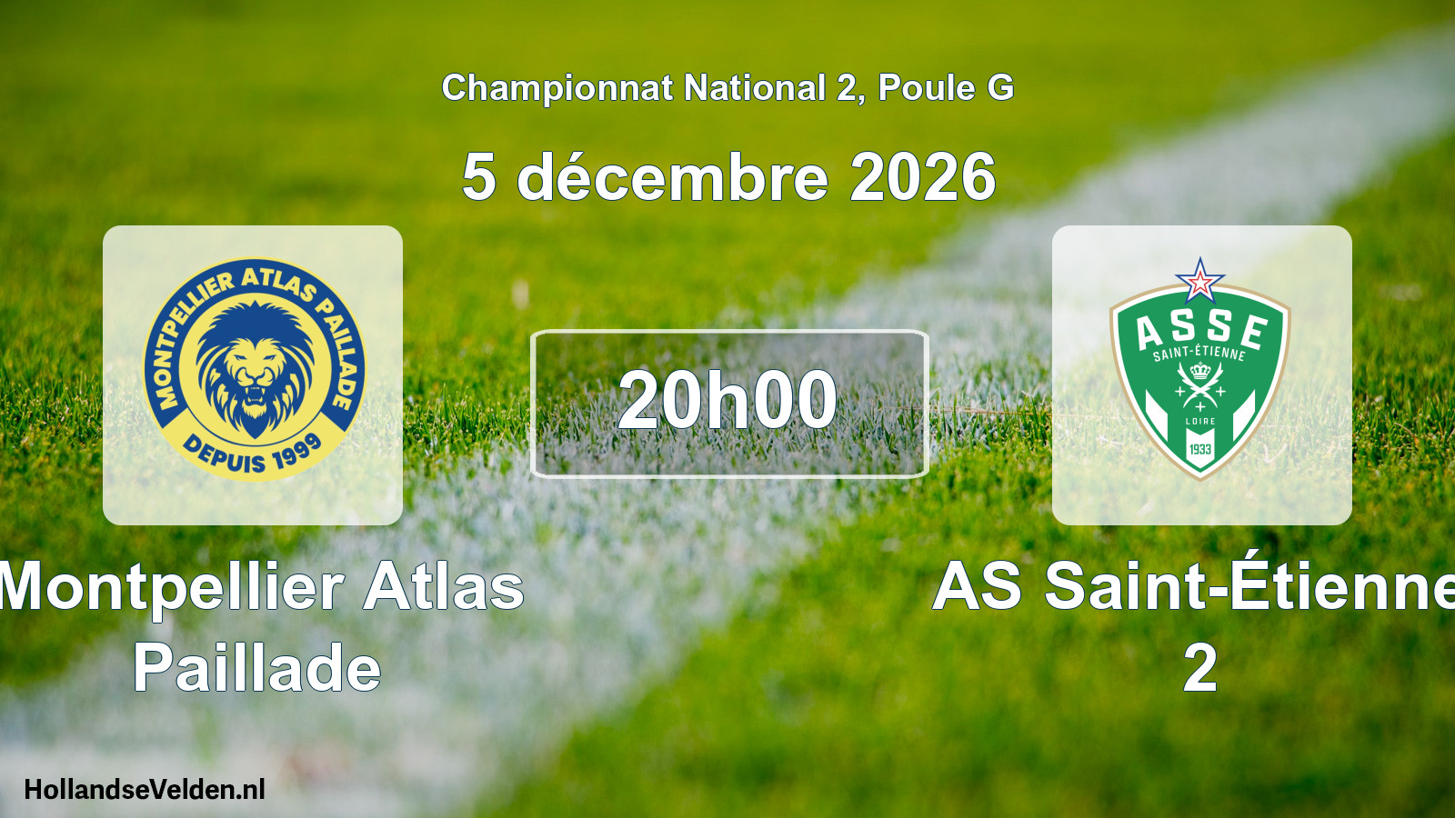 Geplande wedstrijd: Montpellier Atlas Paillade - AS Saint-Étienne 2 (5 december 2026)