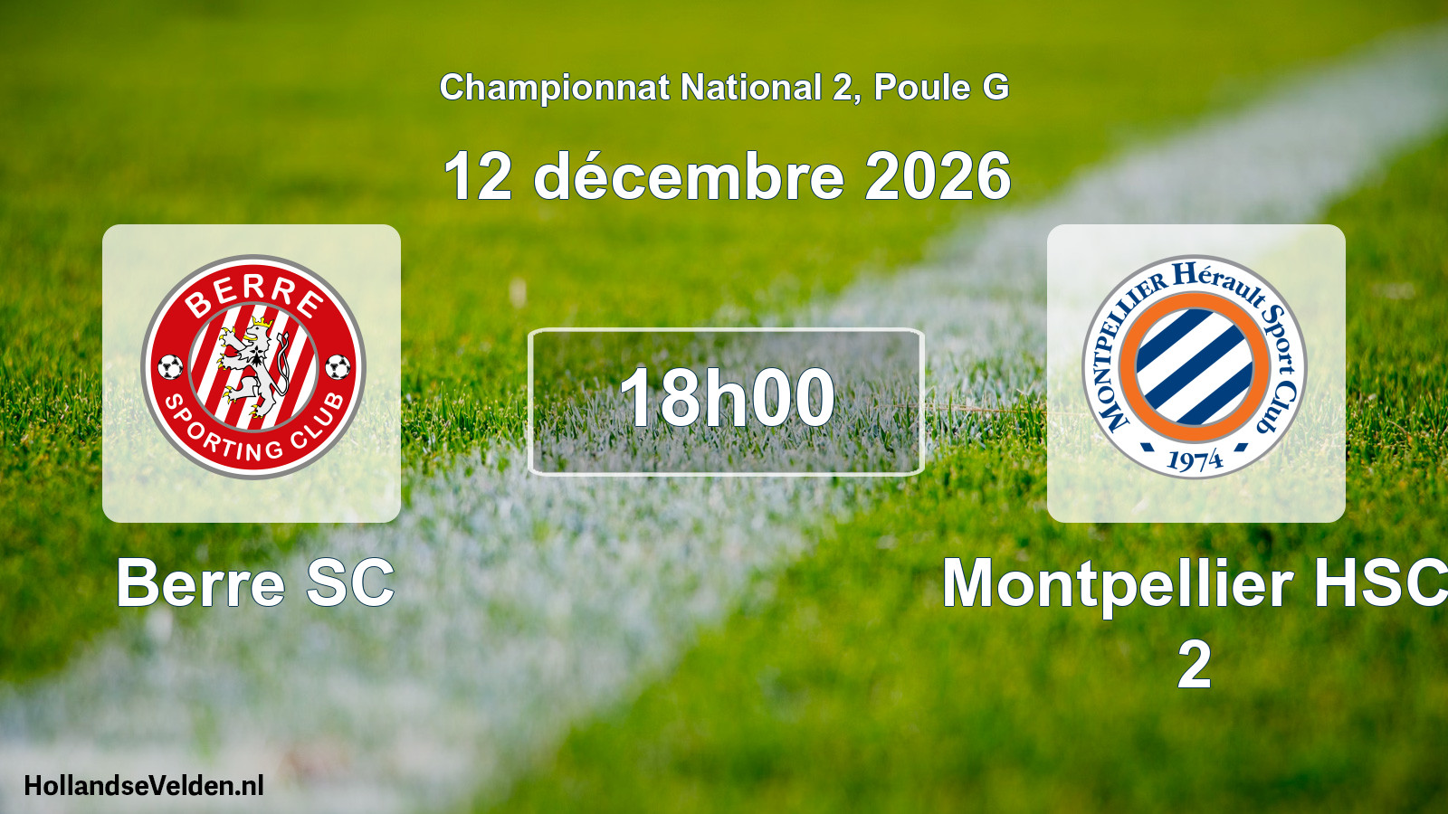 Scheduled Match: Berre SC - Montpellier HSC 2 (12 December 2026)