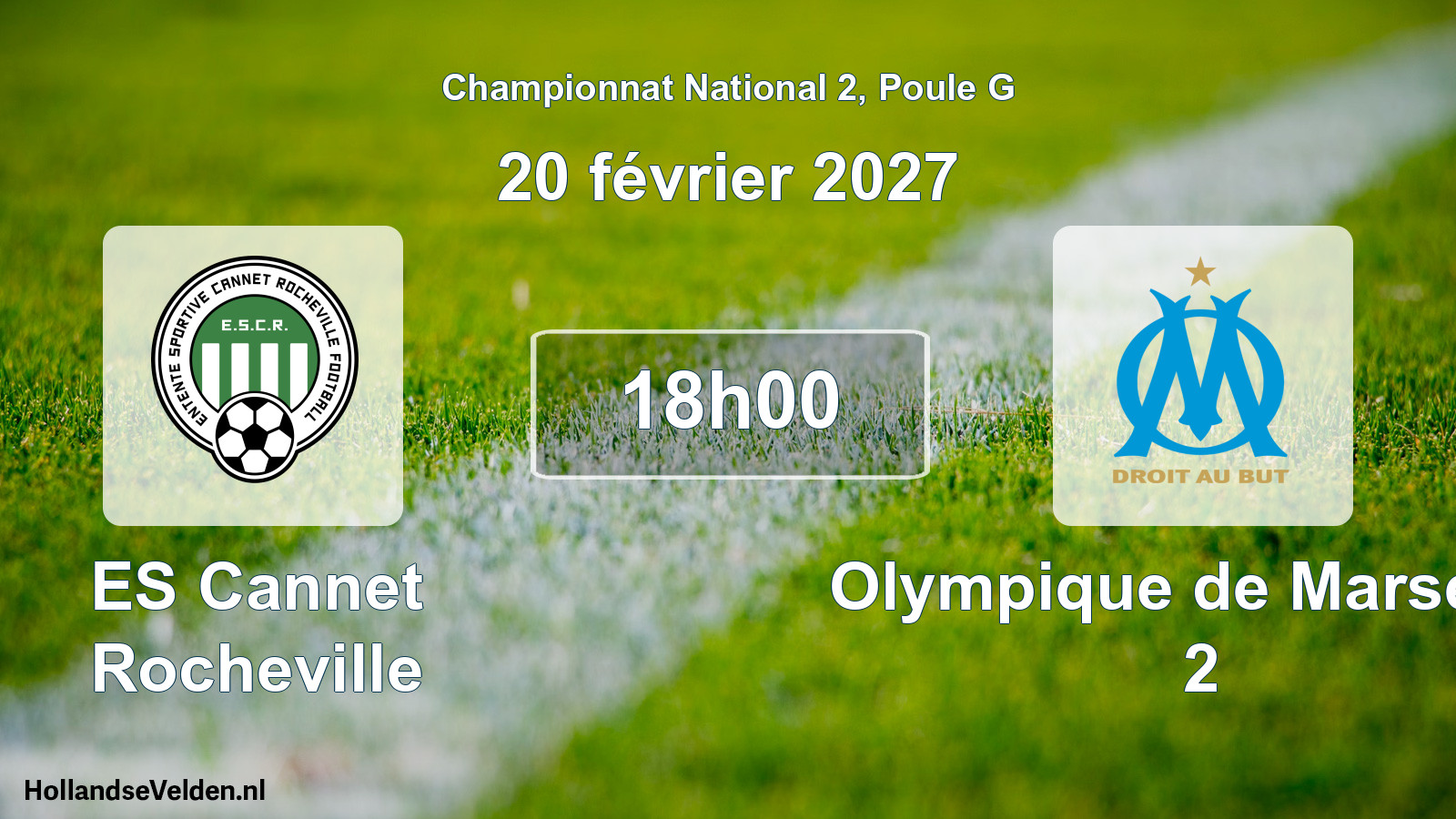 Geplande wedstrijd: ES Cannet Rocheville - Olympique de Marseille 2 (20 februari 2027)