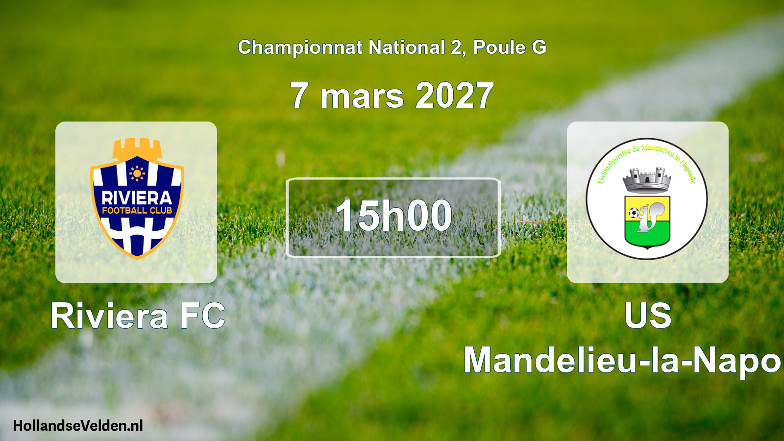Geplande wedstrijd: Riviera FC - US Mandelieu-la-Napoule (7 maart 2027)