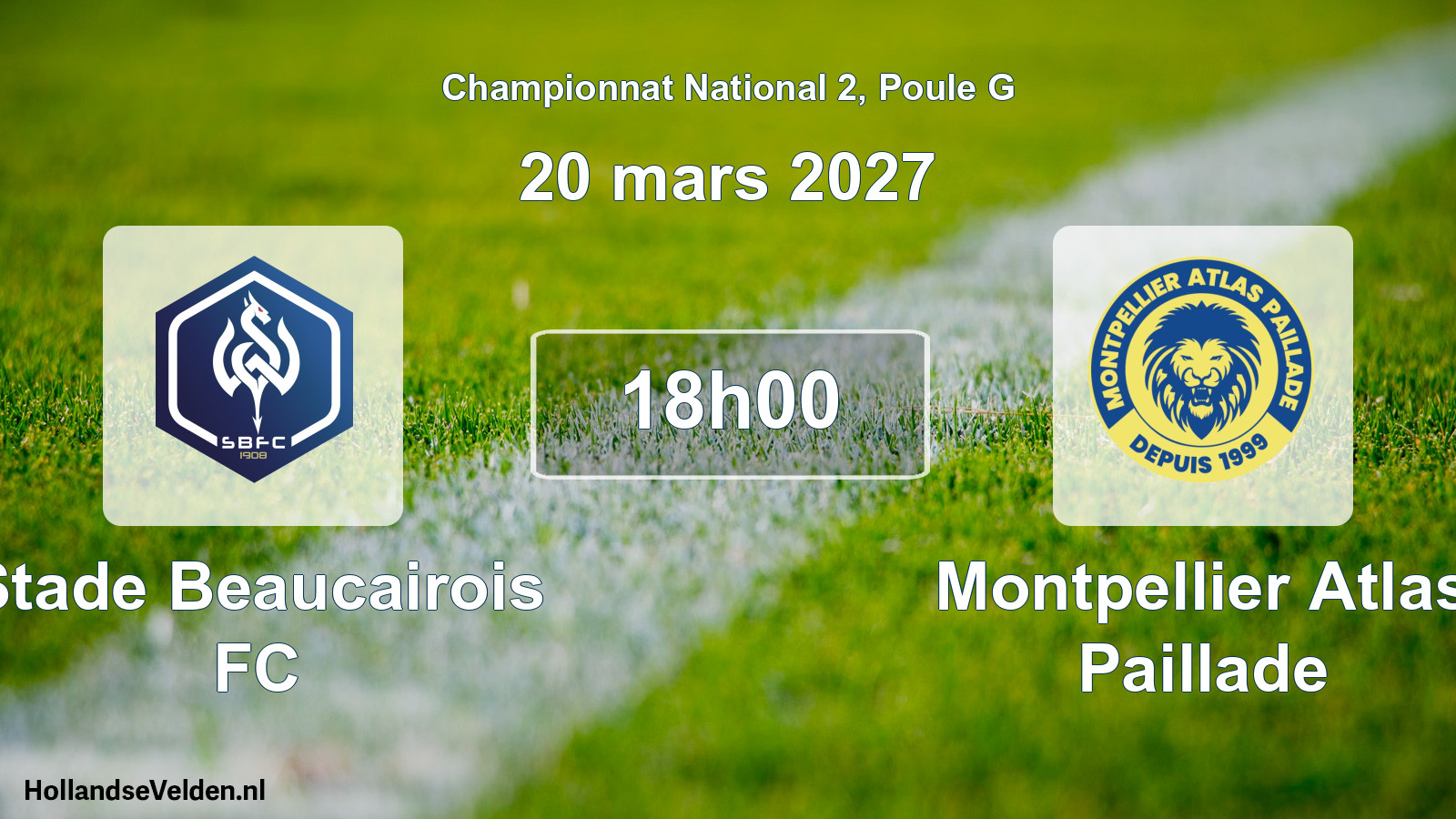 Match programmé: Stade Beaucairois FC - Montpellier Atlas Paillade (20 mars 2027)