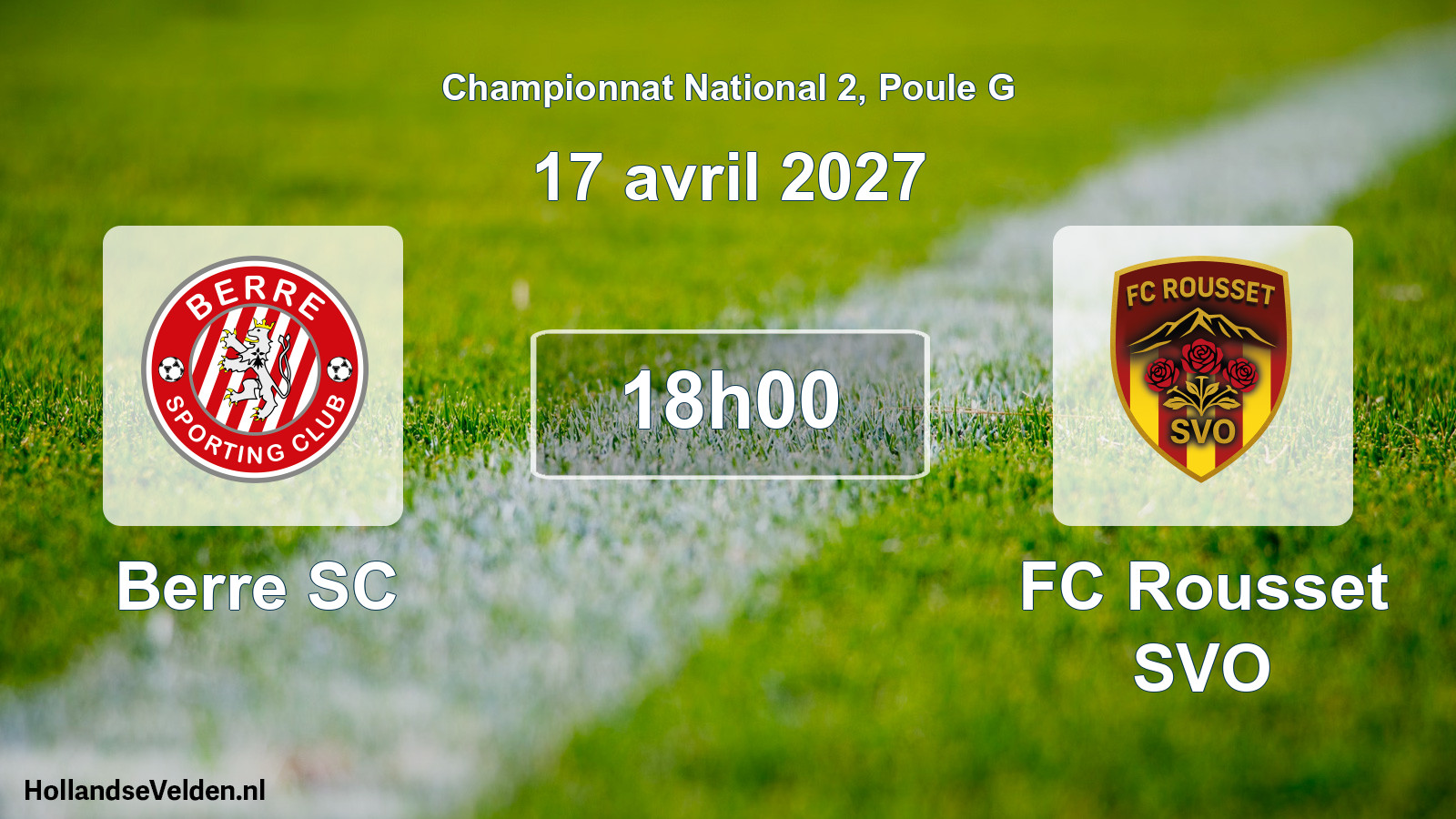 Scheduled Match: Berre SC - FC Rousset SVO (17 April 2027)